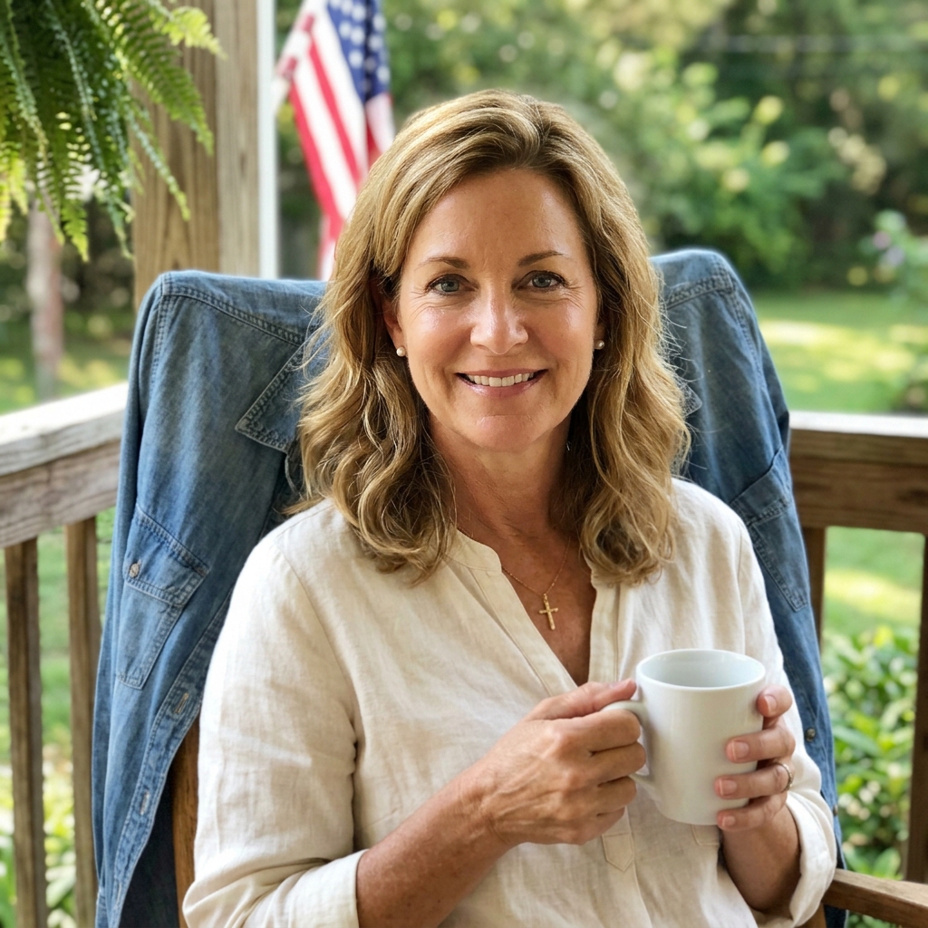 Linda Bennett, founder and editor of The Bright After, photographed at home.